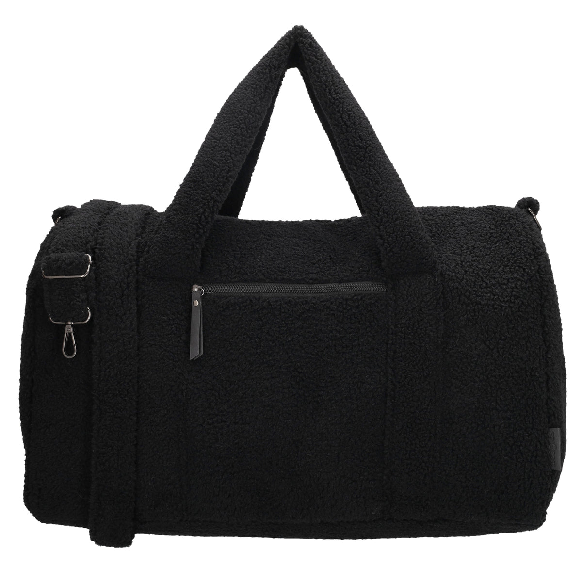 Reisetasche Teddy 50x32cm  in Schwarz mit Reißverschluss - leder-accessoires.com