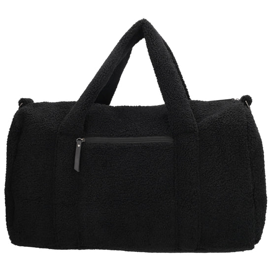 Reisetasche Teddy 50x32cm  in Schwarz mit Reißverschluss - leder-accessoires.com