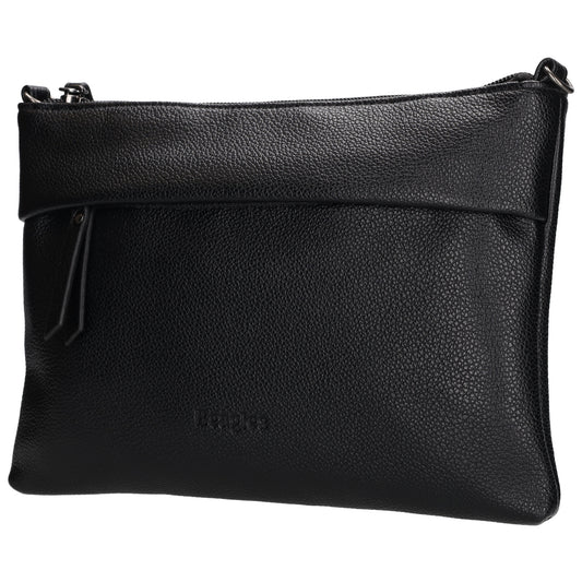 Clutch|Umhängetasche 25x17cm in Schwarz aus Kunstleder - leder-accessoires.com