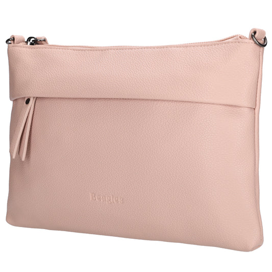 Clutch|Umhängetasche 25x17cm in Altrosa aus Kunstleder - leder-accessoires.com