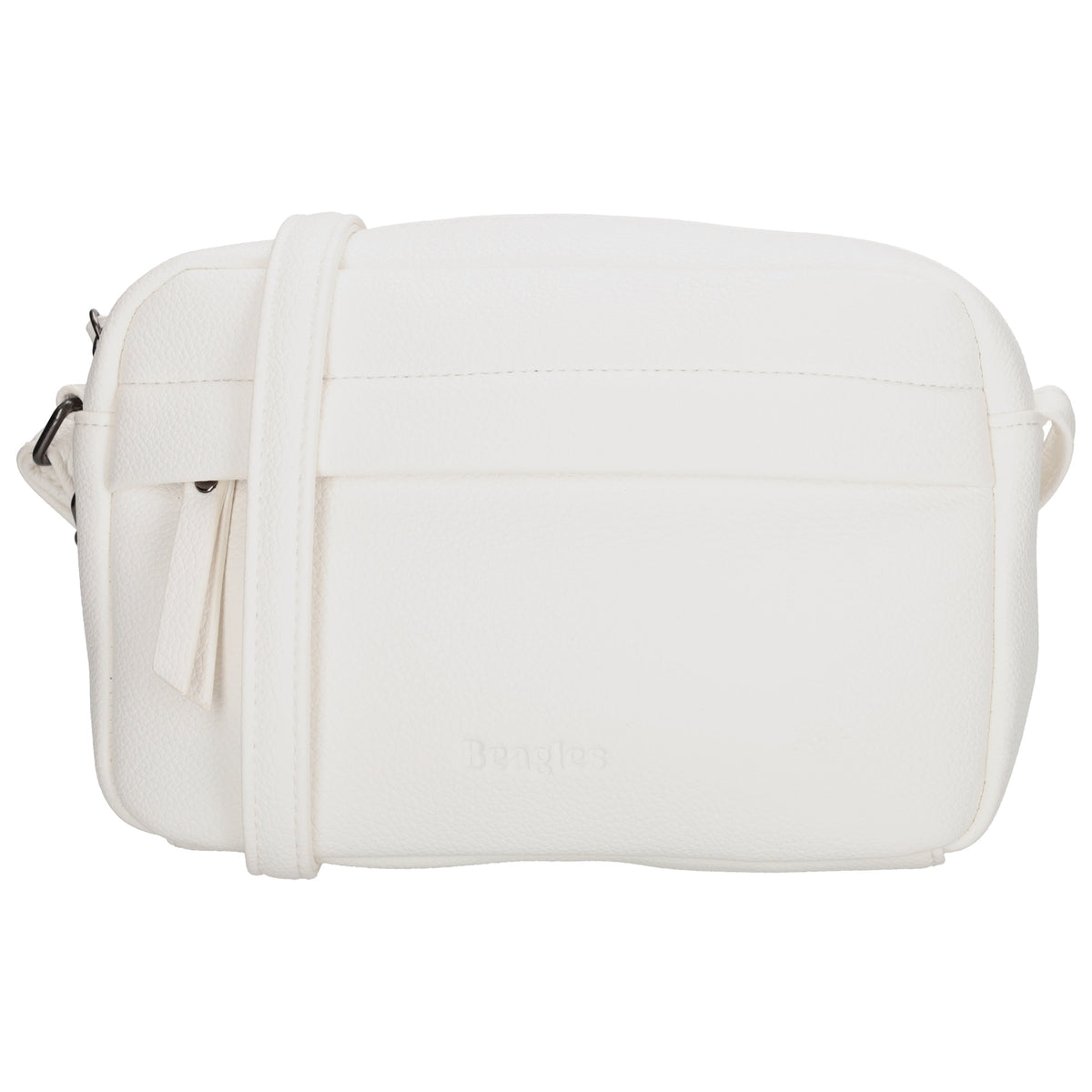 Elegante Umhängetasche 21x13,5cm Weiß in Lederoptik – Damen Accessoires - leder-accessoires.com