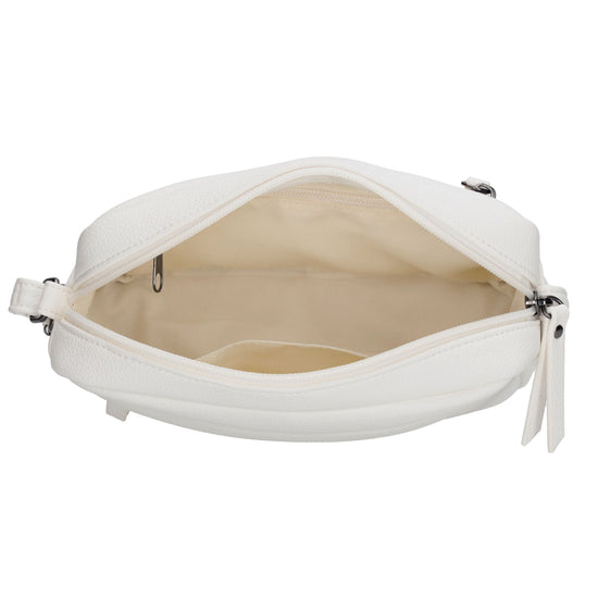 Elegante Umhängetasche 21x13,5cm Weiß in Lederoptik – Damen Accessoires - leder-accessoires.com