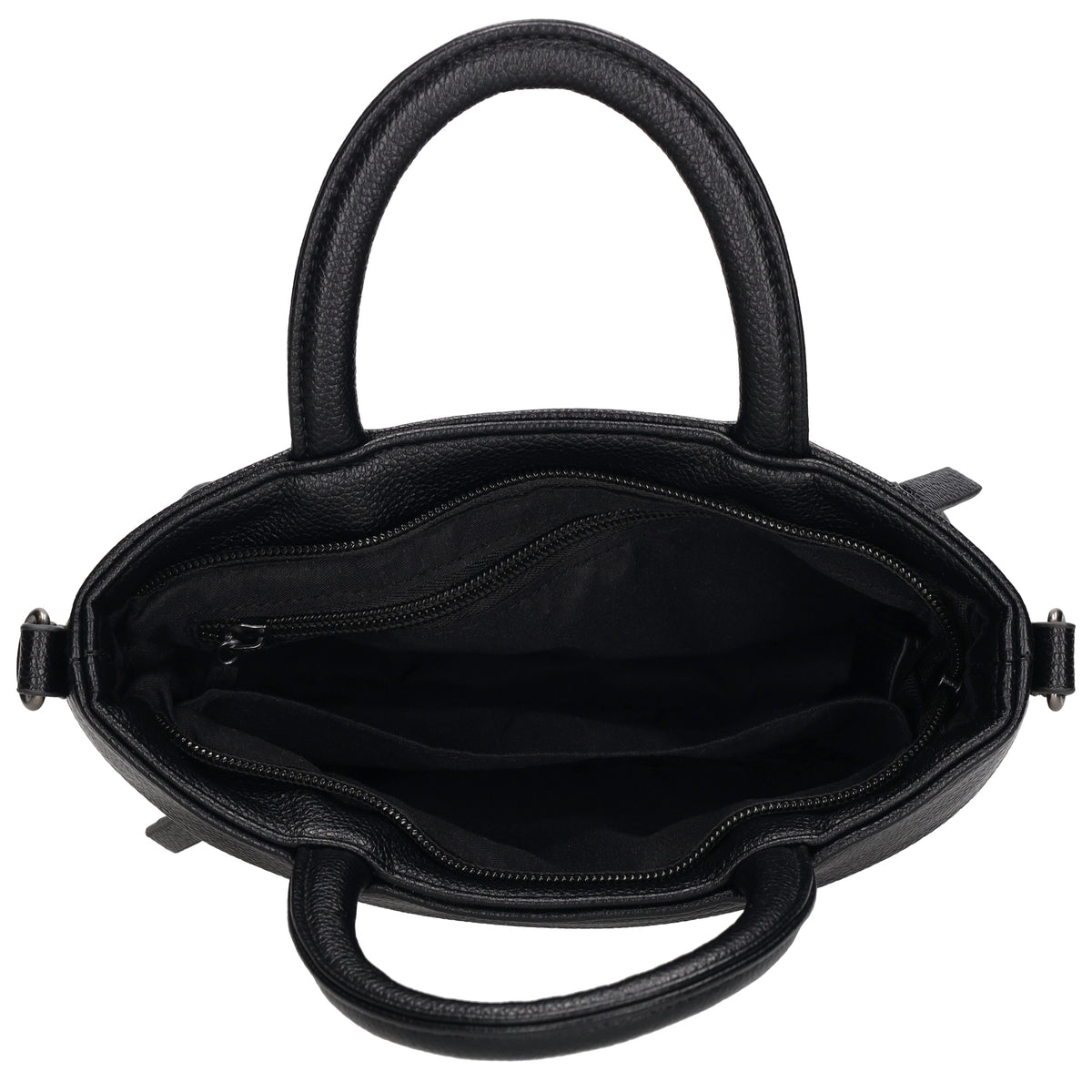 Handtasche 18x13cm in Schwarz aus Kunstleder - leder-accessoires.com