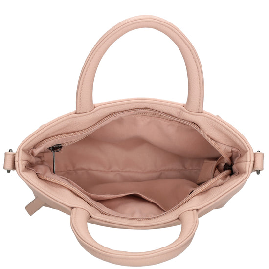 Handtasche 18x13cm in Altrosa aus Kunstleder - leder-accessoires.com