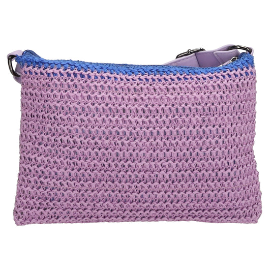 Aloha Umhängetasche 24x17cm Basttasche Flieder aus Raphia - leder-accessoires.com