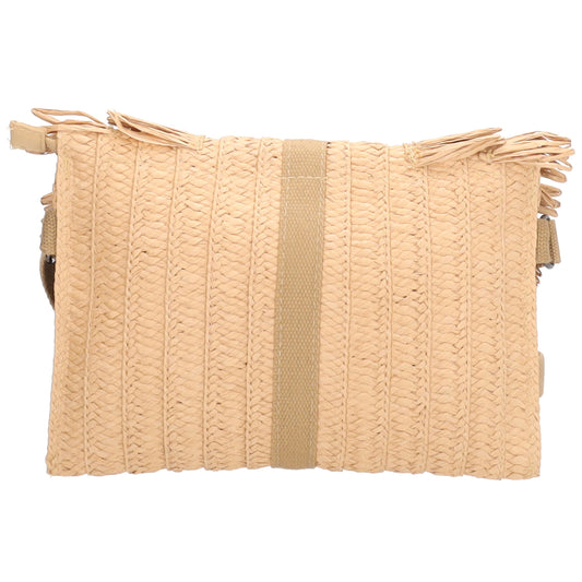 Aloha Umhängetasche 28x19cm mit Fransen Natur – Basttasche Sommer 2026 - leder-accessoires.com