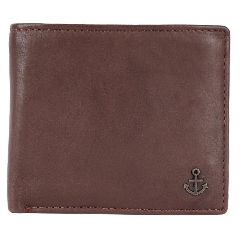 Lederbörse Querformat 11x9,5cm in Braun - leder-accessoires.com