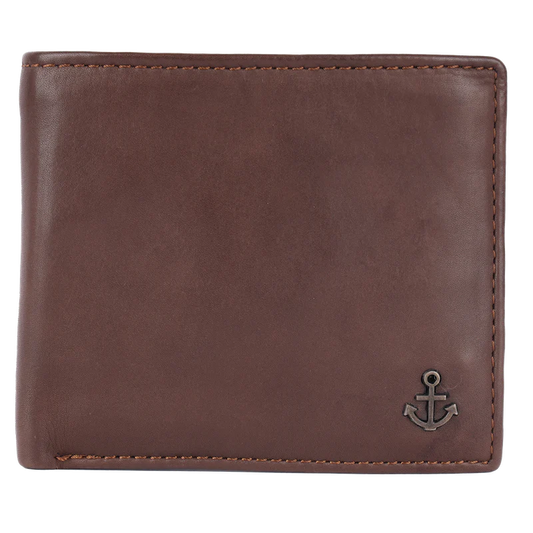 Lederbörse Querformat 11x9,5cm in Braun - leder-accessoires.com