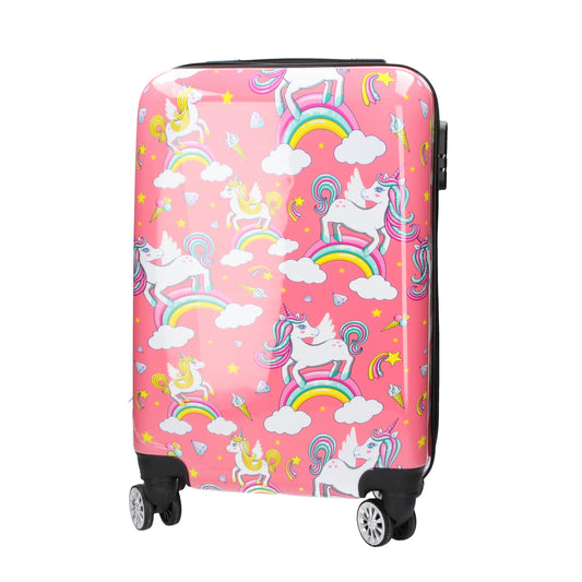 Reisetrolley "Einhorn " 4-Rad 49cm in Pink - leder-accessoires.com