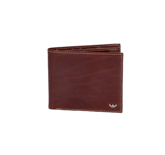 Kartenetui quer Golden Head 11x9,5cm in Braun aus Leder - leder-accessoires.com