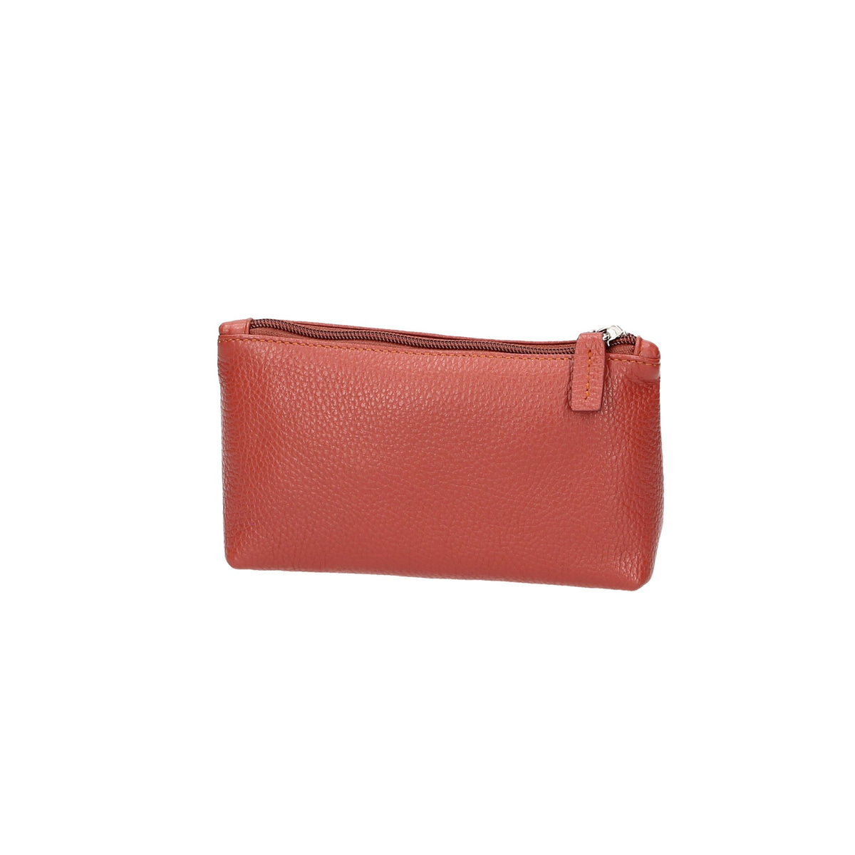 Kosmetiktasche| Kulturbeutel Maxima 18x7x11cm in Rostrot aus Leder - leder-accessoires.com