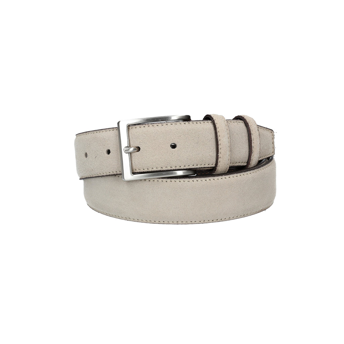 Herren-|Anzugsgürtel 35mm Nappa abgenäht in Sand|Natur aus Leder - leder-accessoires.com