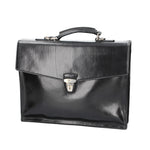 Aktentasche 40x13x32cm The Bridge in Schwarz mit Überschlag - leder-accessoires.com
