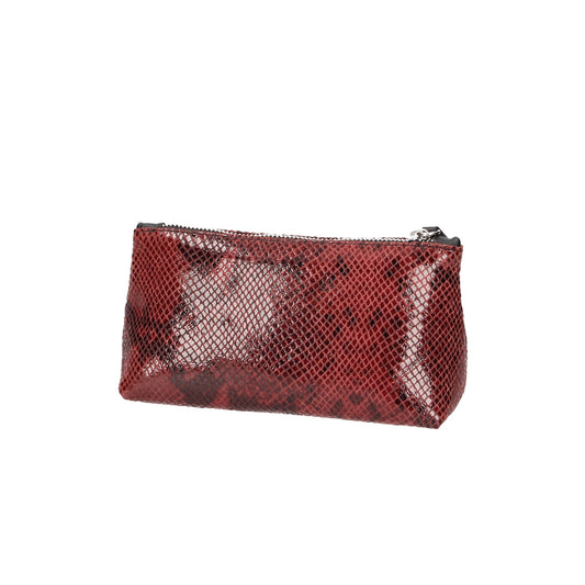 Kosmetiktasche| Kulturbeutel Maxima 18x7x11cm in Bordeaux|Phyton aus Leder - leder-accessoires.com