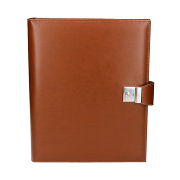 Dokumentenmappe Spezia 28x4x35cm in Cognac mit Steckschloss - leder-accessoires.com