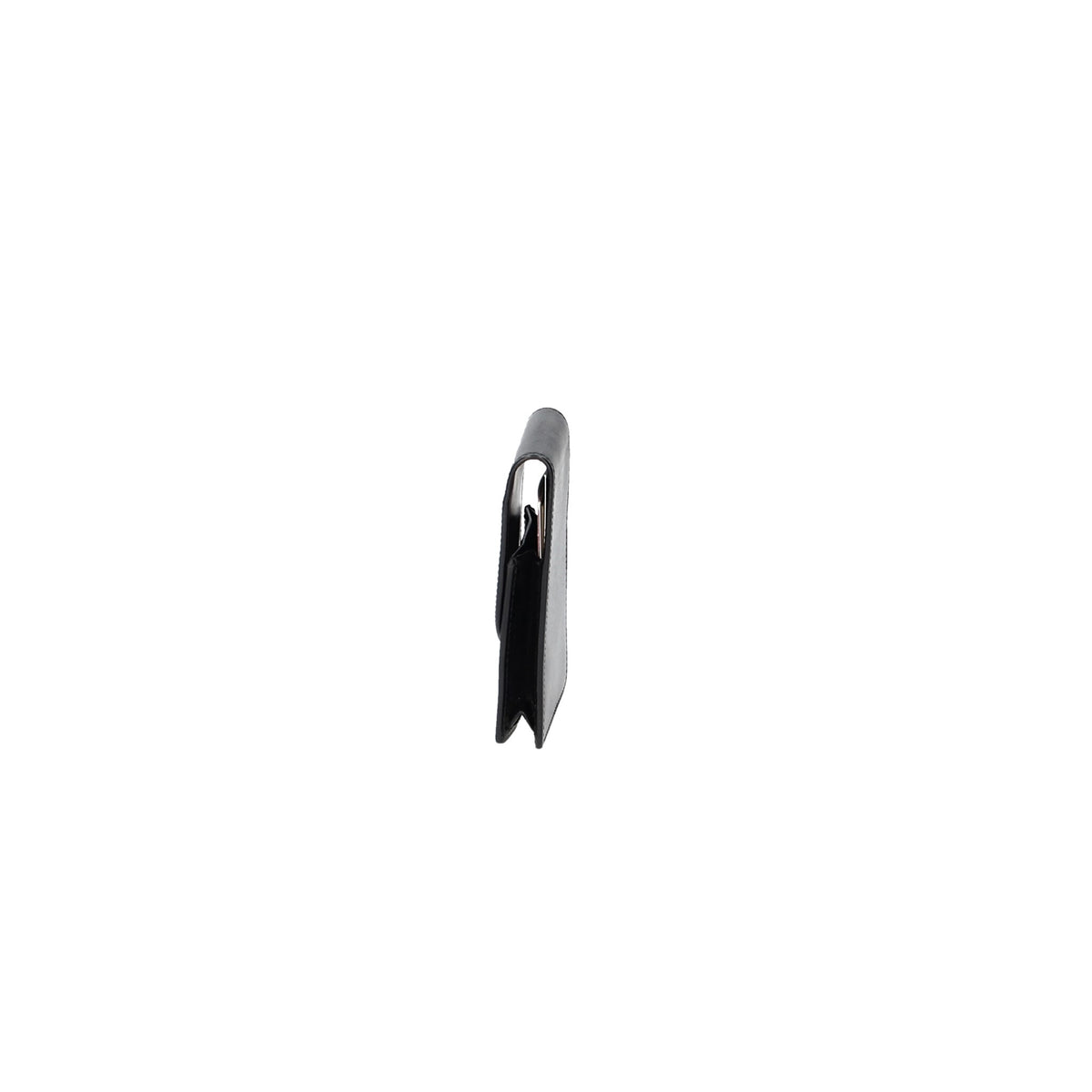 Kartenetui|Visitenkarten Golden Head 6,5 x 11cm in Schwarz aus Leder - leder-accessoires.com