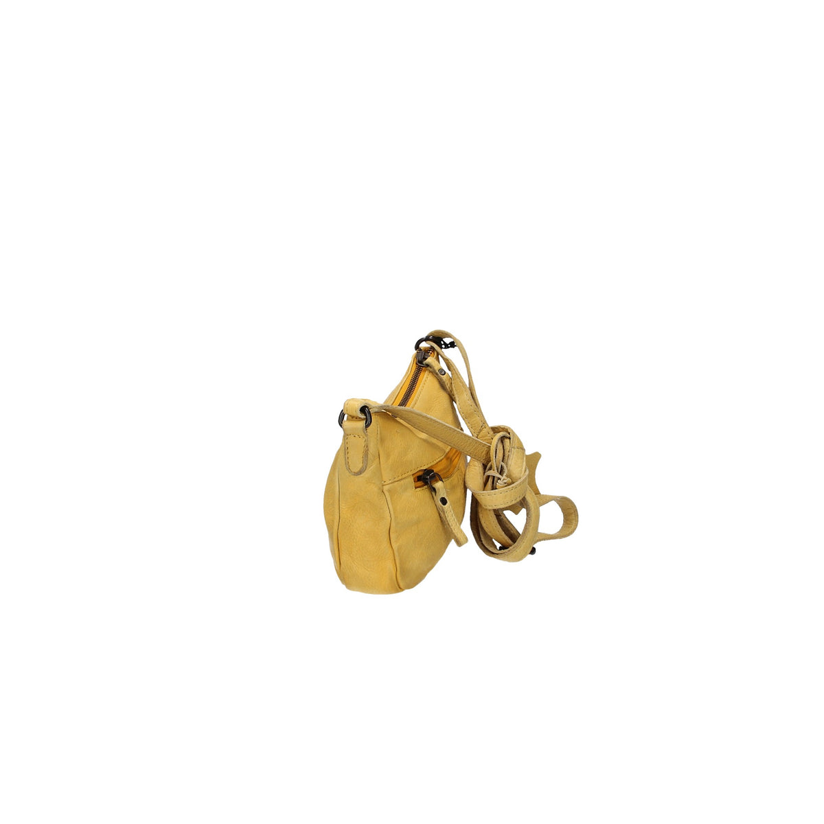 SALE Umhängetasche 21x3x18cm in Gelb aus Leder - leder-accessoires.com