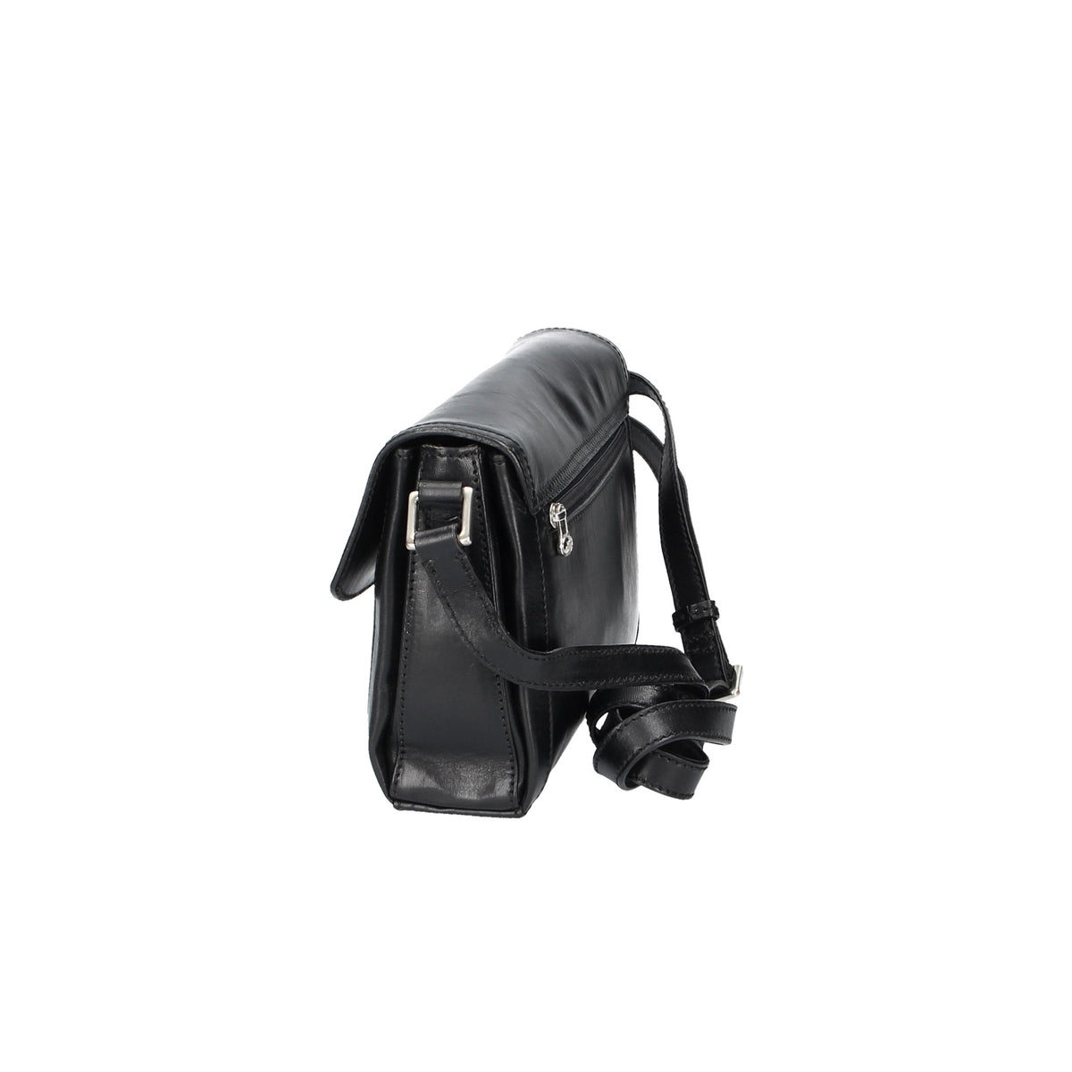 Umhängetasche The Bridge 26x6x18cm in Schwarz mit Überschlag - leder-accessoires.com