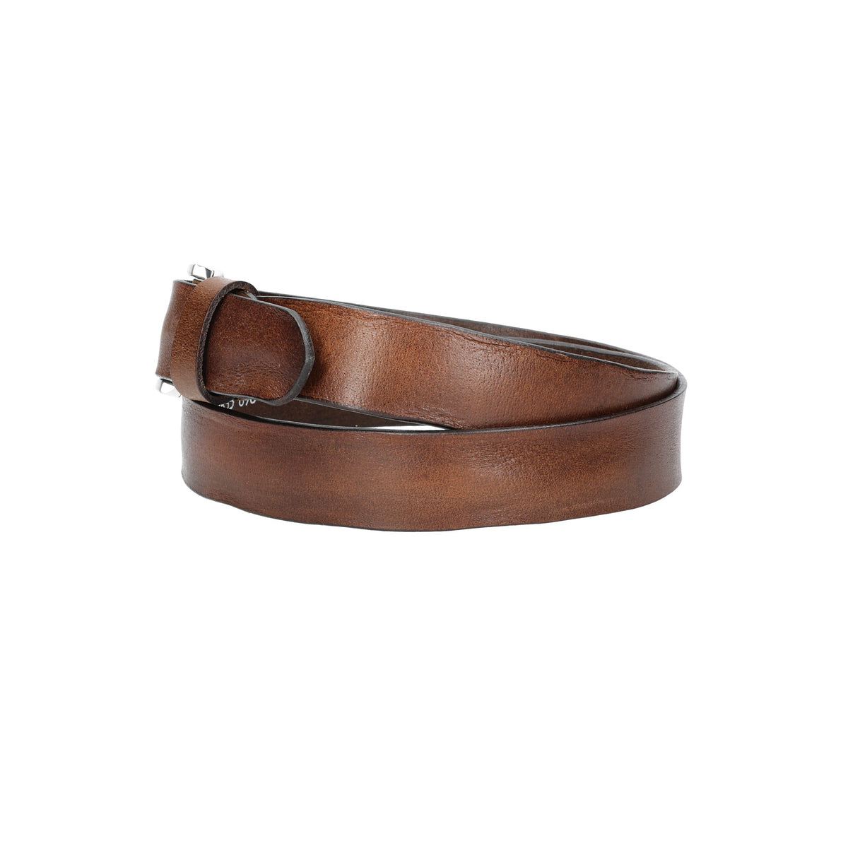 Ledergürtel Light Braun 35mm mit Dornschließe in Silber - leder-accessoires.com