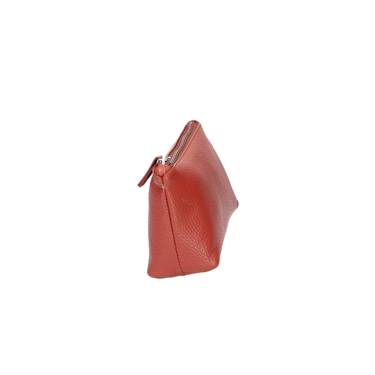 Kosmetiktasche| Kulturbeutel Maxima 18x7x11cm in Rostrot aus Leder - leder-accessoires.com