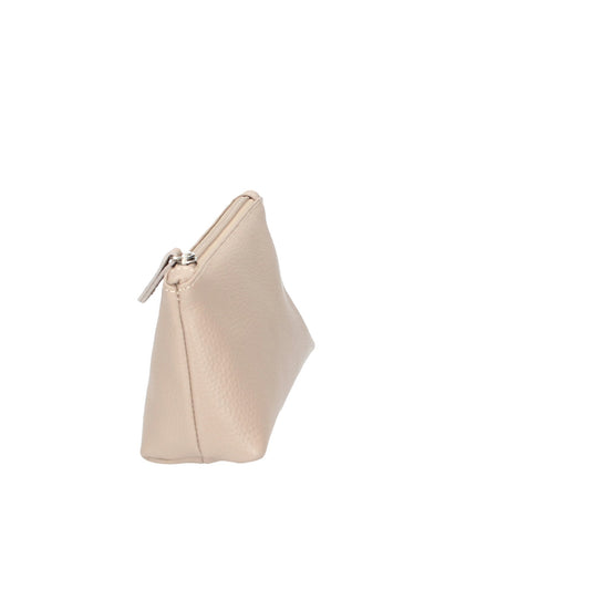 Kosmetiktasche| Kulturbeutel Maxima 18x7x11cm in Taupe aus Leder - leder-accessoires.com