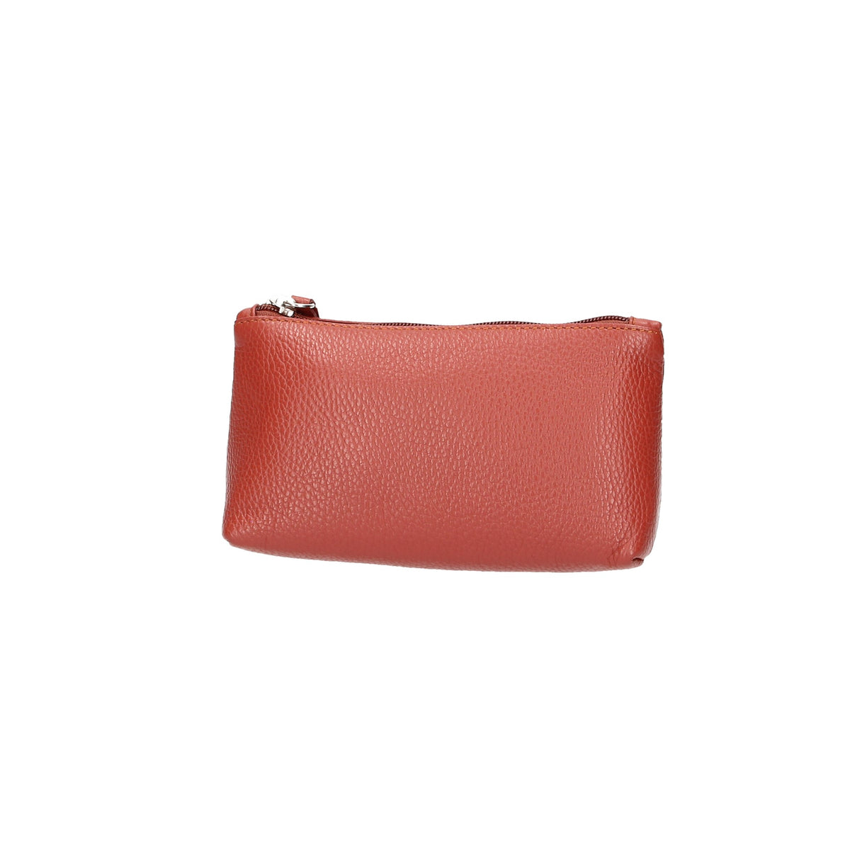 Kosmetiktasche| Kulturbeutel Maxima 18x7x11cm in Rostrot aus Leder - leder-accessoires.com