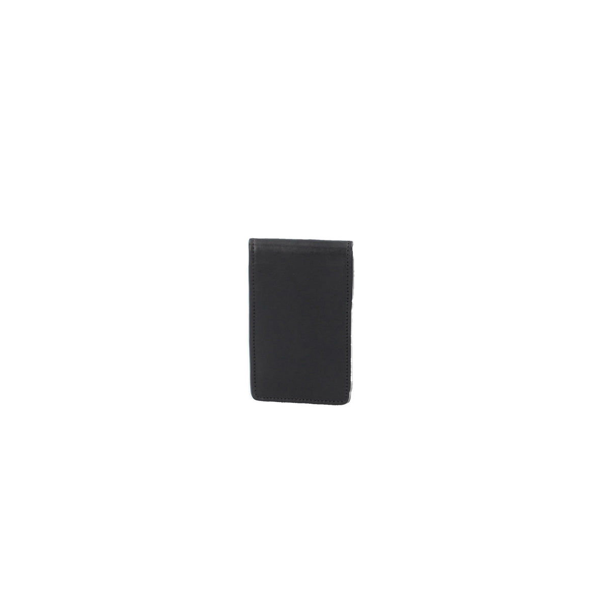 Kartenetui|Visitenkarten Golden Head 6,5 x 11cm in Schwarz aus Leder - leder-accessoires.com