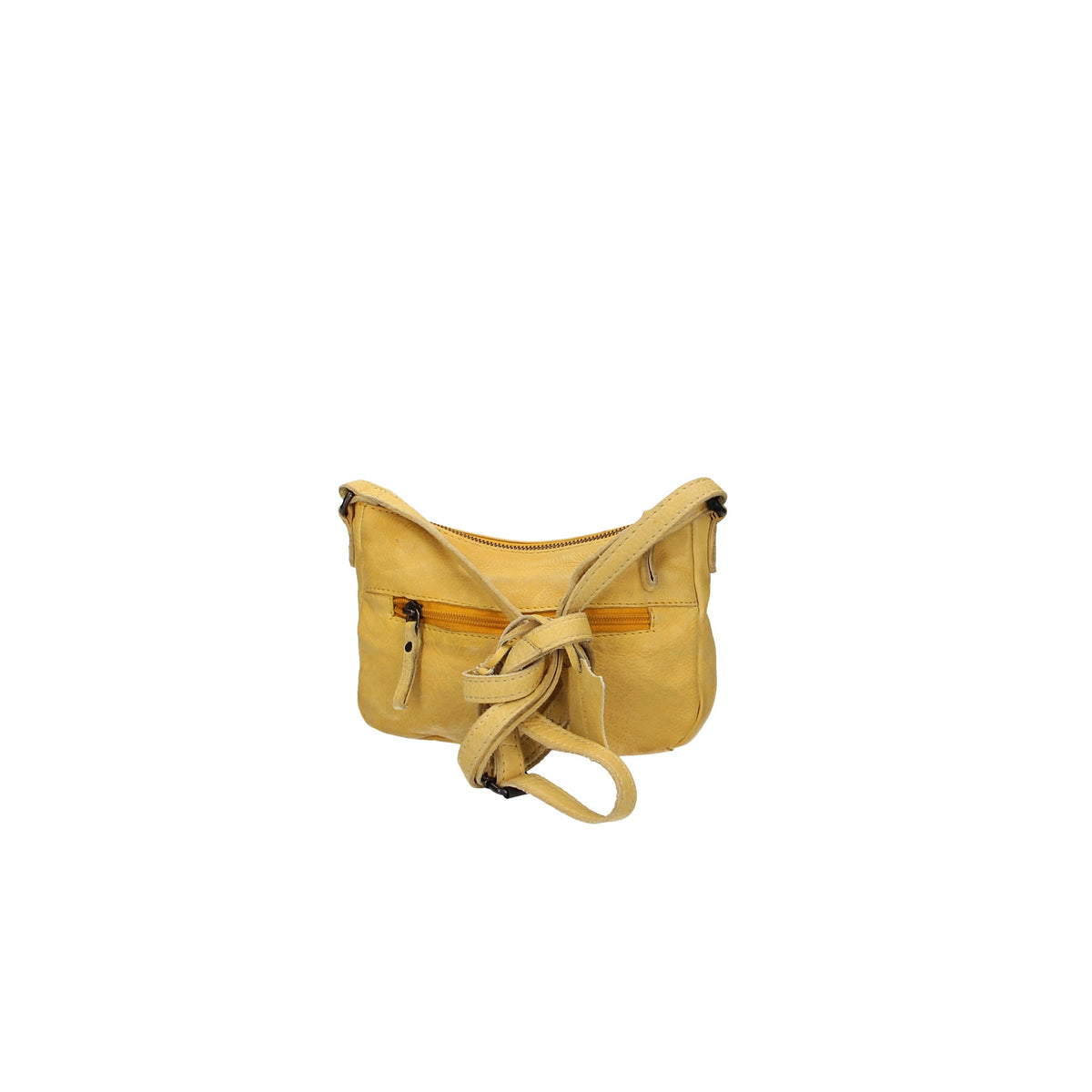SALE Umhängetasche 21x3x18cm in Gelb aus Leder - leder-accessoires.com