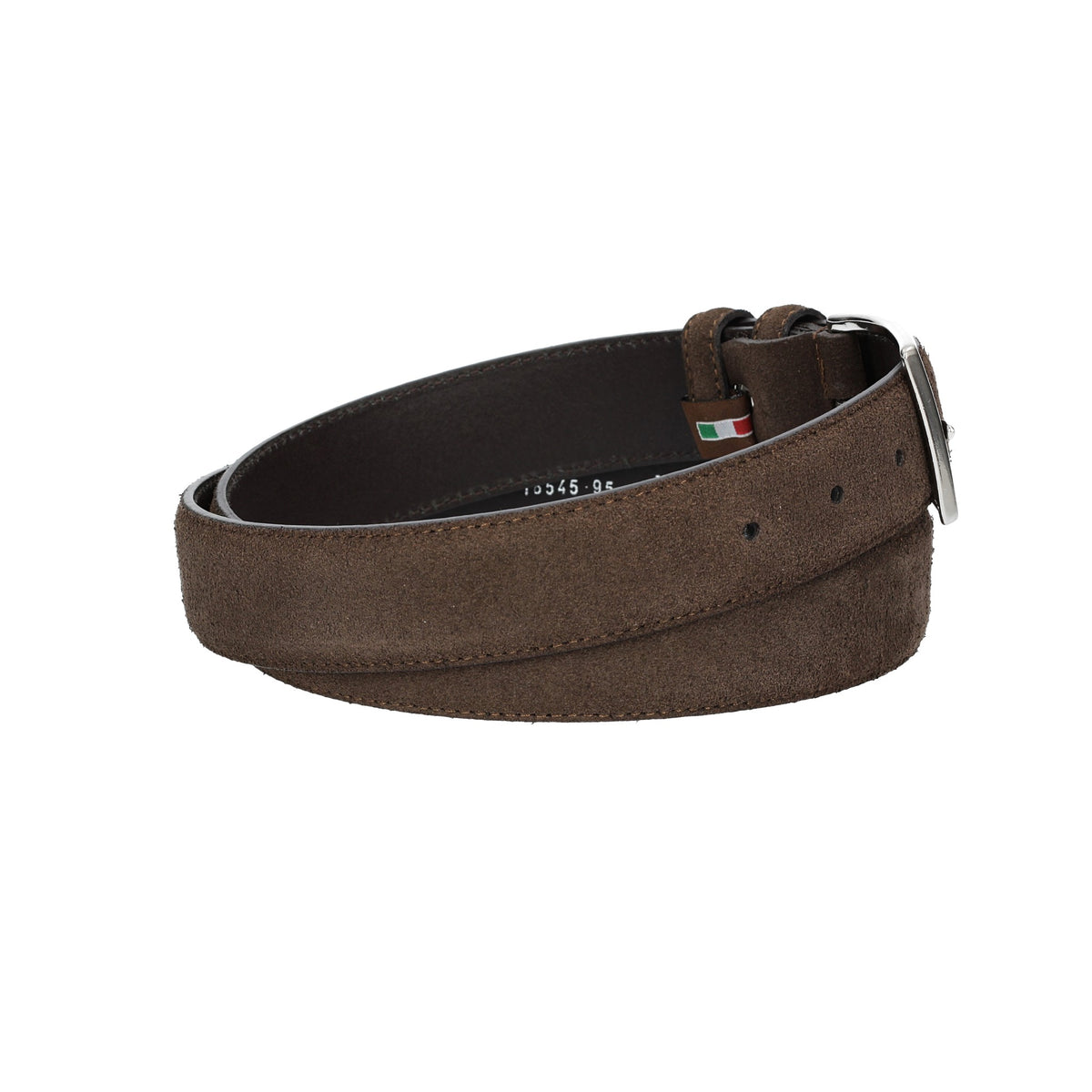 Herren-|Anzugsgürtel 35mm Nappa abgenäht in Braun aus Leder - leder-accessoires.com