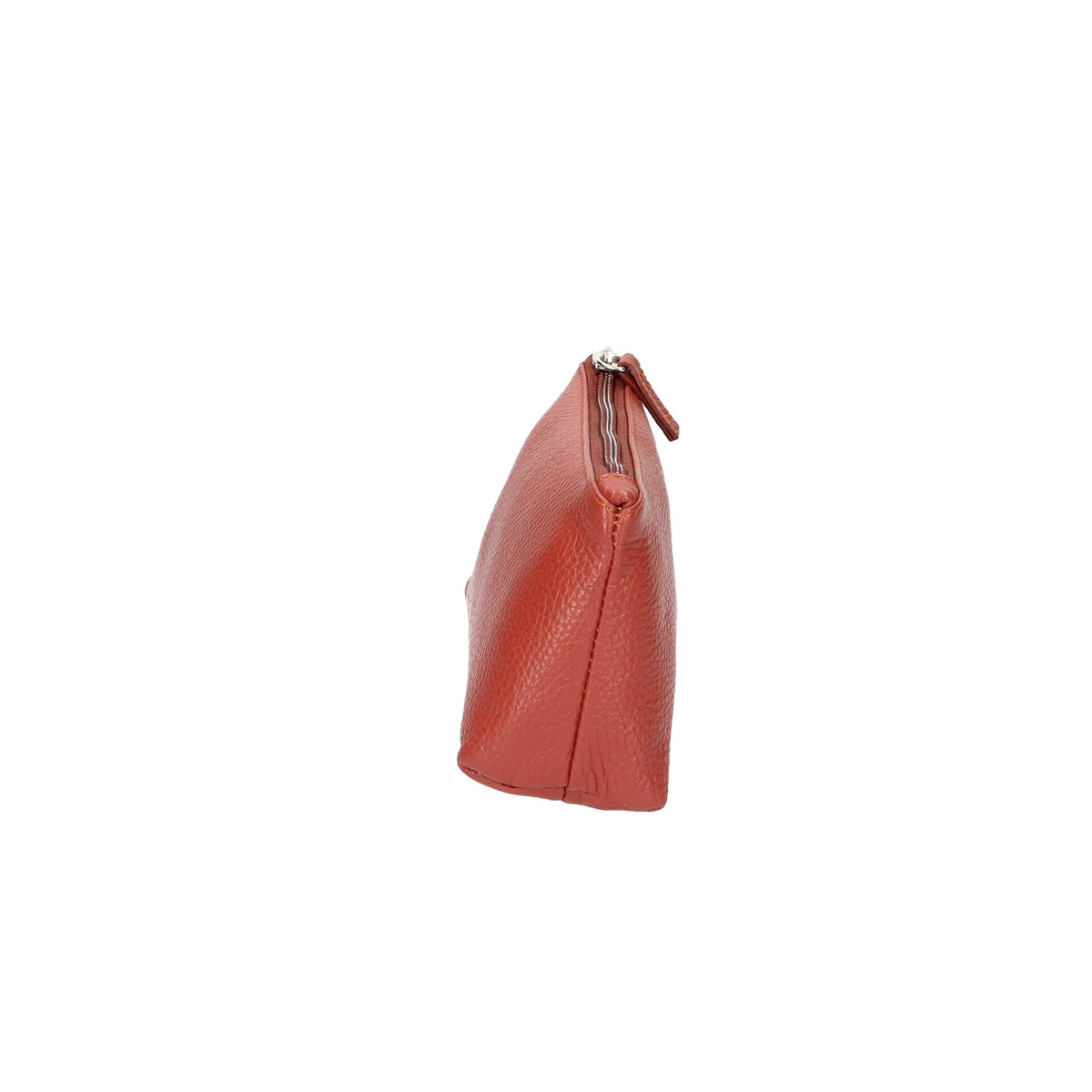 Kosmetiktasche| Kulturbeutel Maxima 18x7x11cm in Rostrot aus Leder - leder-accessoires.com