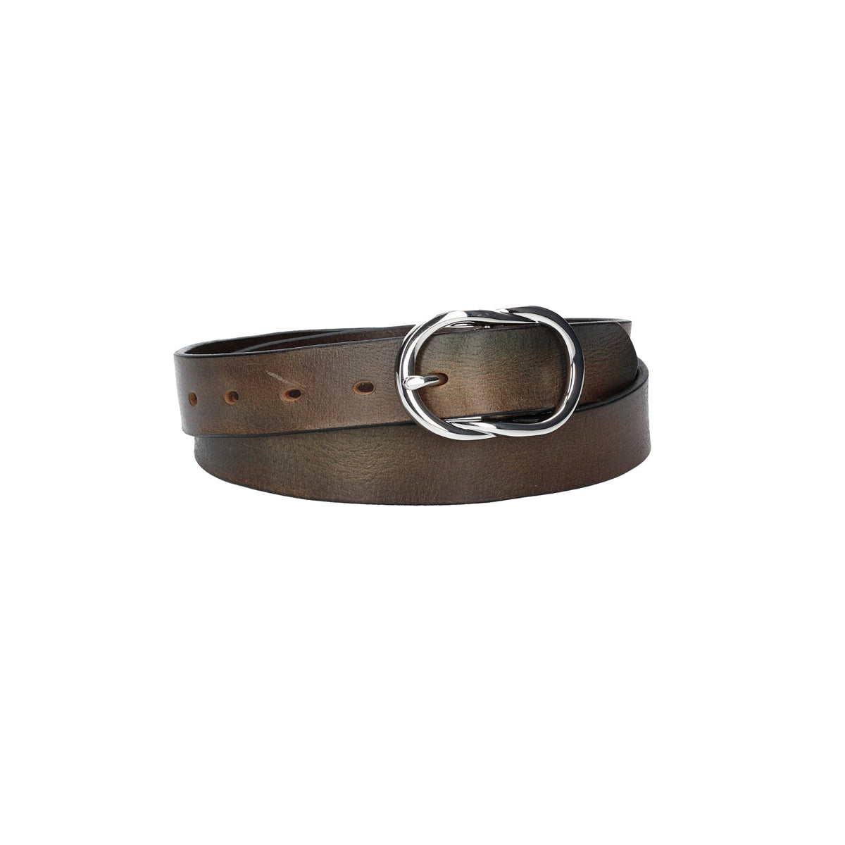 Ledergürtel 30mm in Grau mit Schmuckschließe - leder-accessoires.com