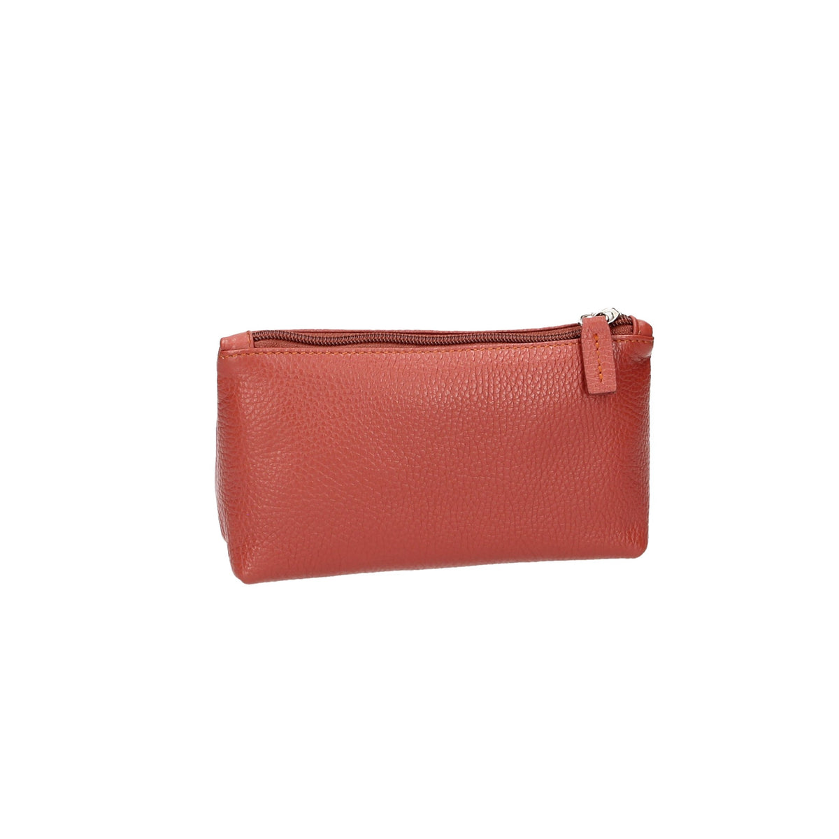 Kosmetiktasche| Kulturbeutel Maxima 18x7x11cm in Rostrot aus Leder - leder-accessoires.com