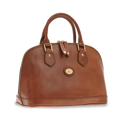 Kurzgrifftasche The Bridge in Braun aus Leder - leder-accessoires.com