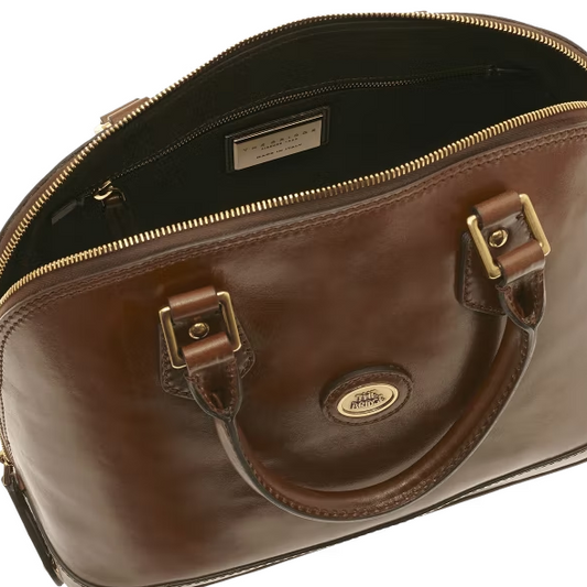 Kurzgrifftasche The Bridge in Braun aus Leder - leder-accessoires.com