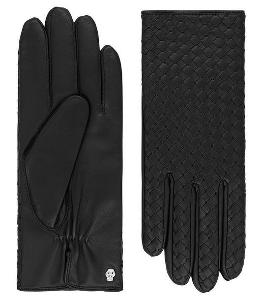 Lederhandschuhe | Haarschafleder Damen in Schwarz mit Flecht von Röckl - leder-accessoires.com