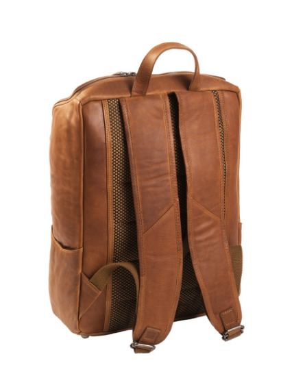 Rucksack aus Leder in Cognac - leder-accessoires.com