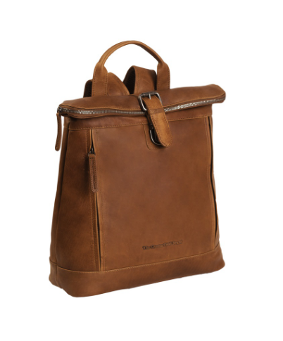 Rucksack Rolltop aus Leder in Cognac - leder-accessoires.com