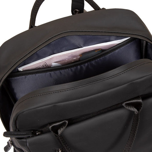 Laptoprucksack 9L in Schwarz mit verschweißten Reißverschlüssen - leder-accessoires.com