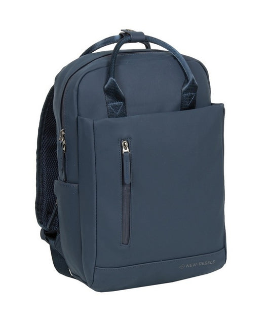 Laptoprucksack 9L in Marine|Blau mit verschweißten Reißverschlüssen - leder-accessoires.com