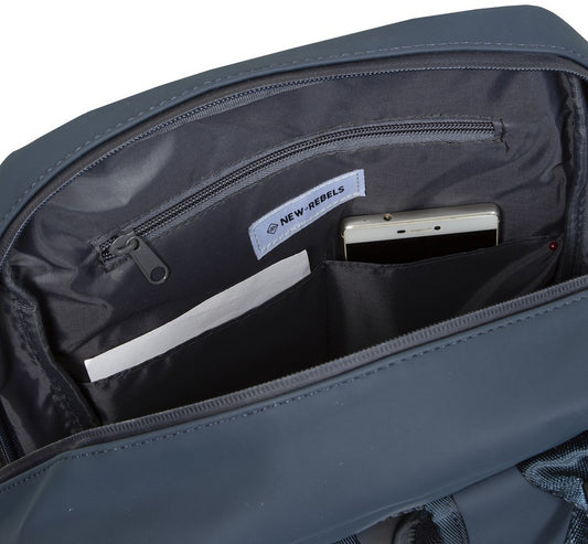 Laptoprucksack 9L in Marine|Blau mit verschweißten Reißverschlüssen - leder-accessoires.com