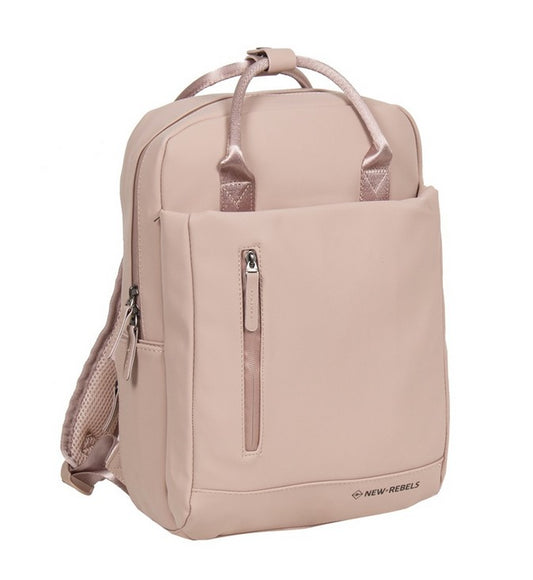 Laptoprucksack 9L in Rose mit verschweißten Reißverschlüssen - leder-accessoires.com
