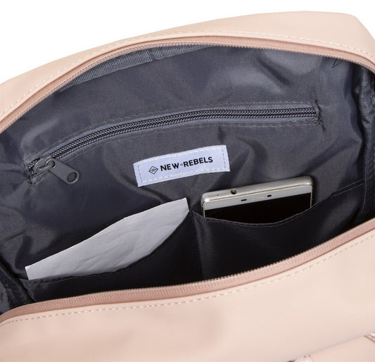 Laptoprucksack 9L in Rose mit verschweißten Reißverschlüssen - leder-accessoires.com