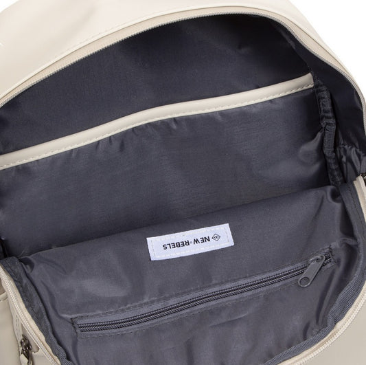 Rucksack 11L in Beige mit Vortasche - leder-accessoires.com