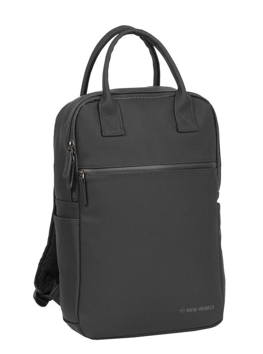 Laptoprucksack 12L in Schwarz mit Kurzgriff als Tasche - leder-accessoires.com