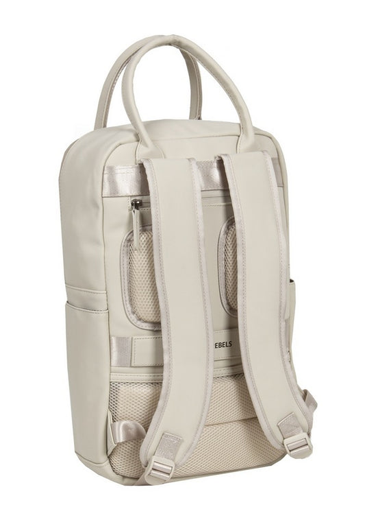 Laptoprucksack 12L in Beige mit Kurzgriff als Tasche - leder-accessoires.com
