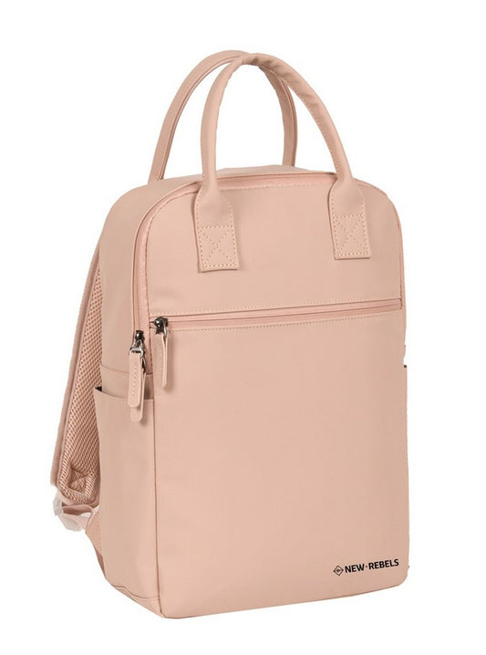 Laptoprucksack 12L in Rose mit Kurzgriff als Tasche - leder-accessoires.com