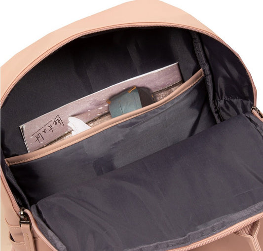 Laptoprucksack 12L in Rose mit Kurzgriff als Tasche - leder-accessoires.com
