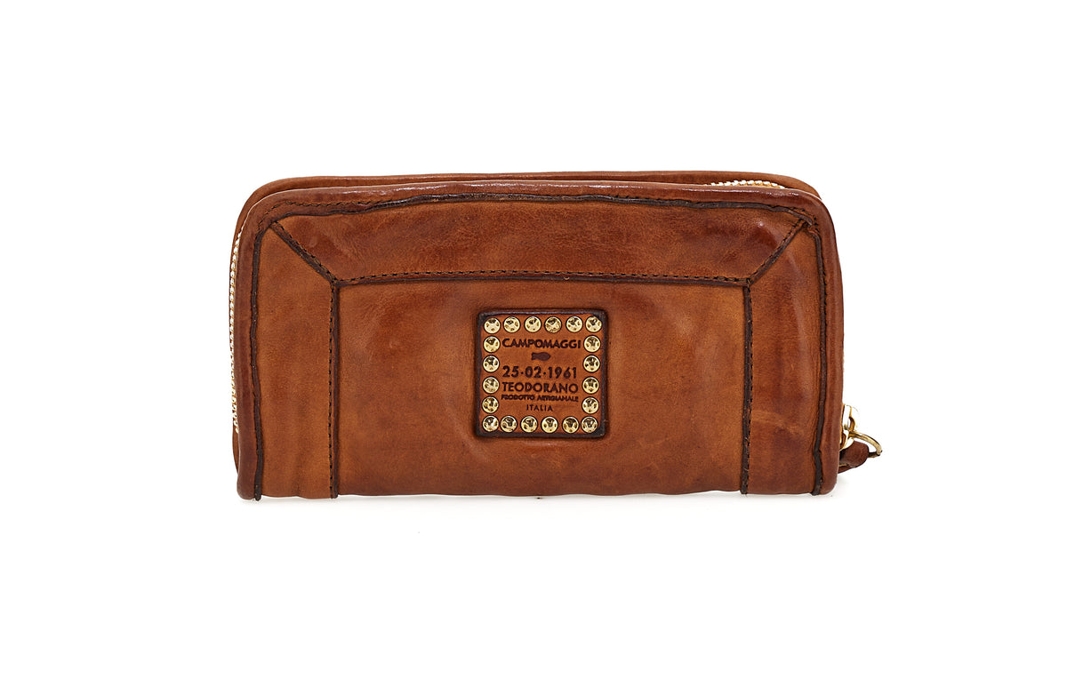 Geldbörse Merin aus Leder in Cognac - leder-accessoires.com