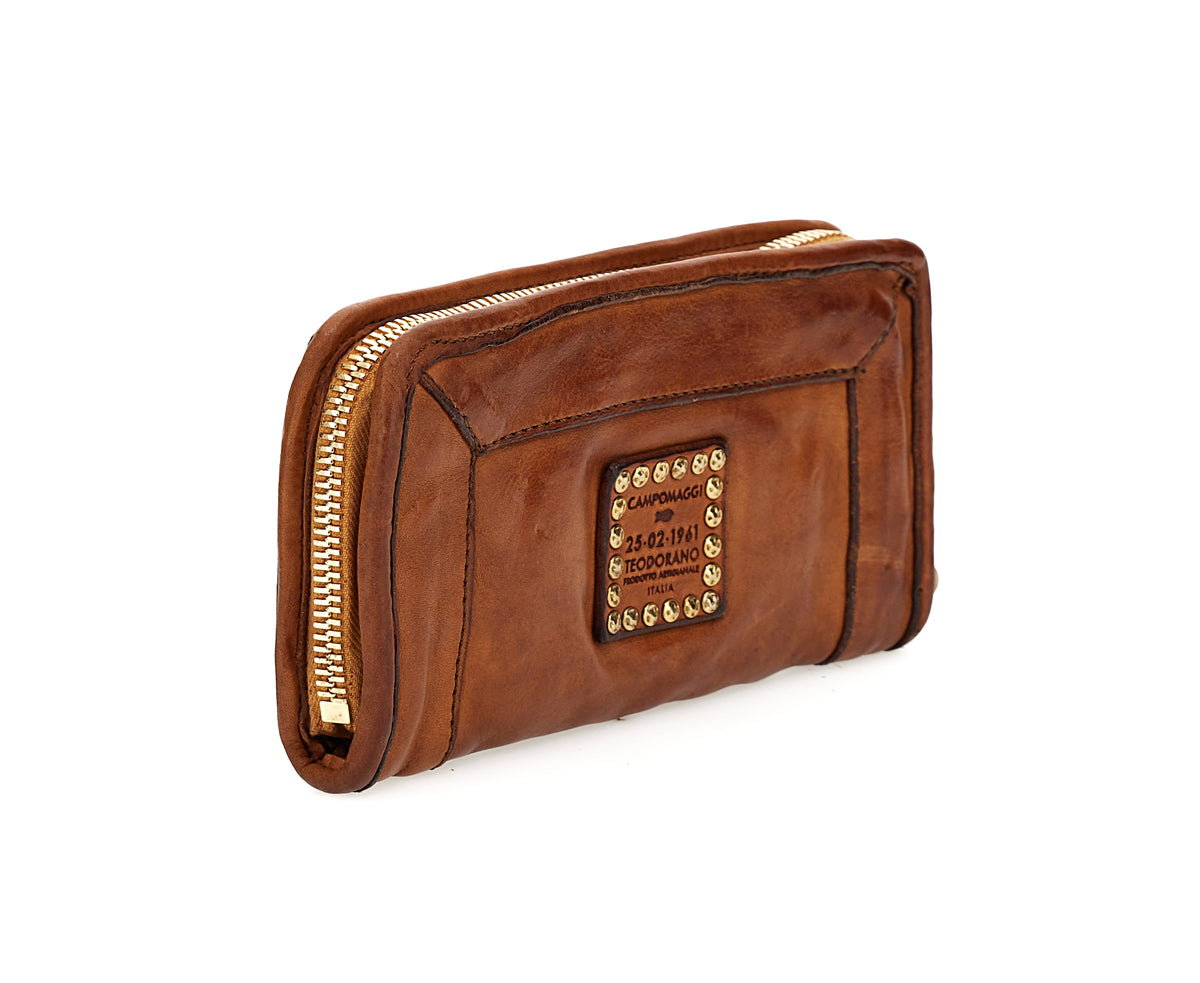 Geldbörse Merin aus Leder in Cognac - leder-accessoires.com