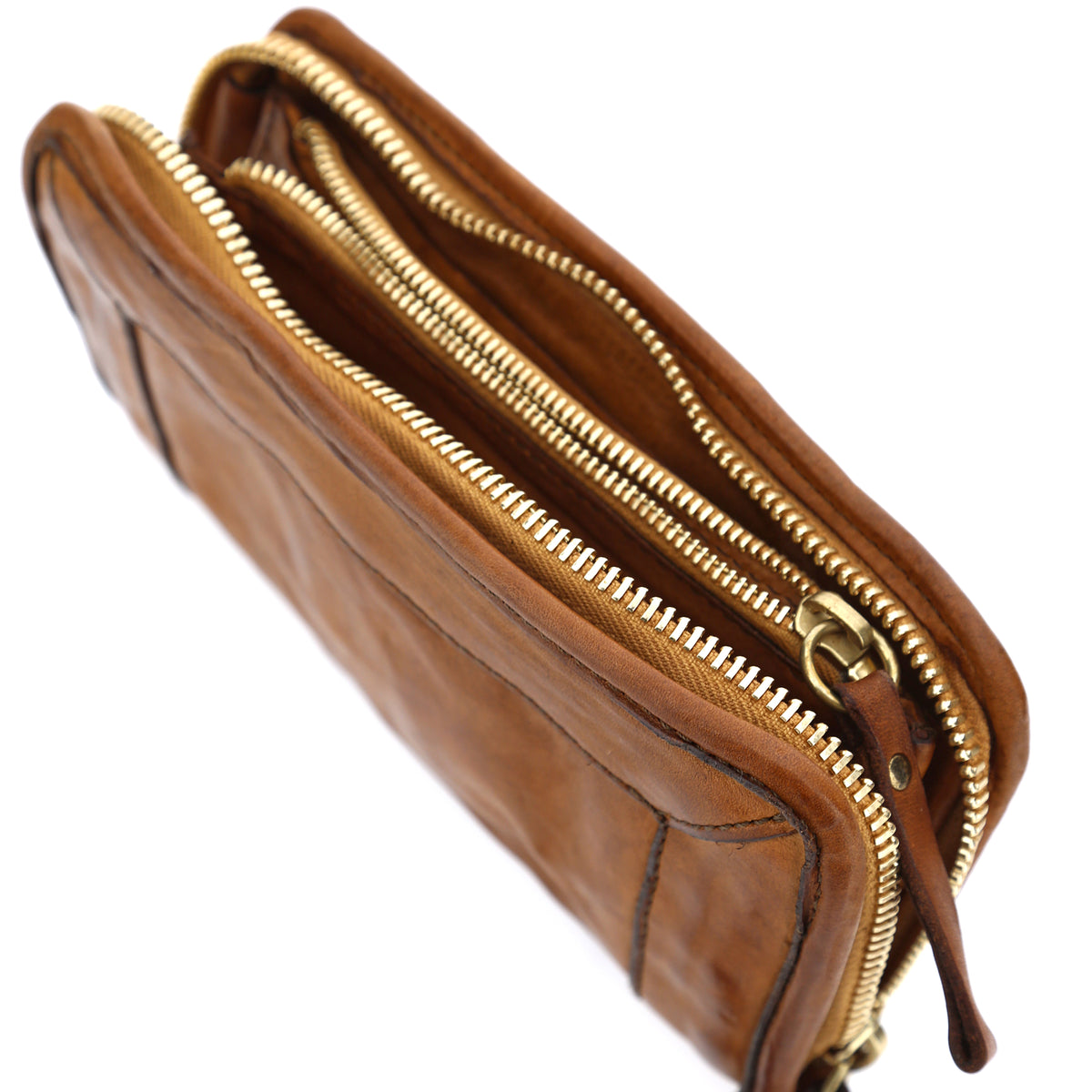 Geldbörse Merin aus Leder in Cognac - leder-accessoires.com